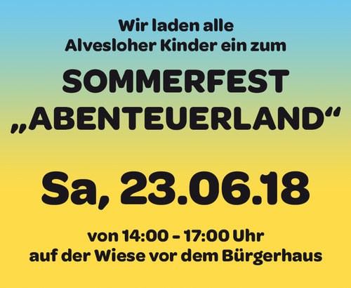 Sommerfest für alle Alvesloher Kinder