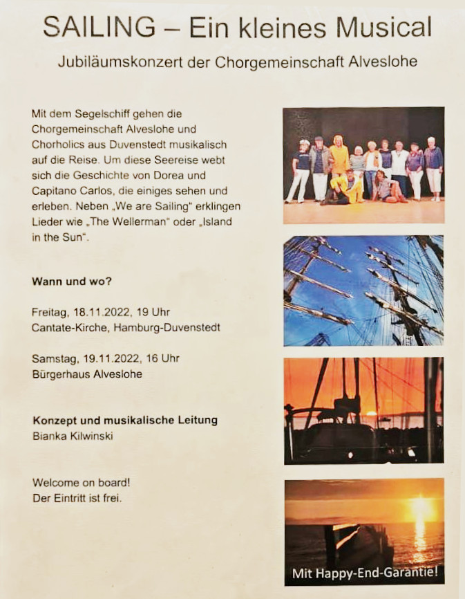 Jubiläumskonzert der Chorgemeinschaft Alveslohe e.V.