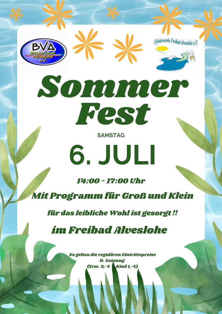 Sommerste im Freibad Alveslohe 2024