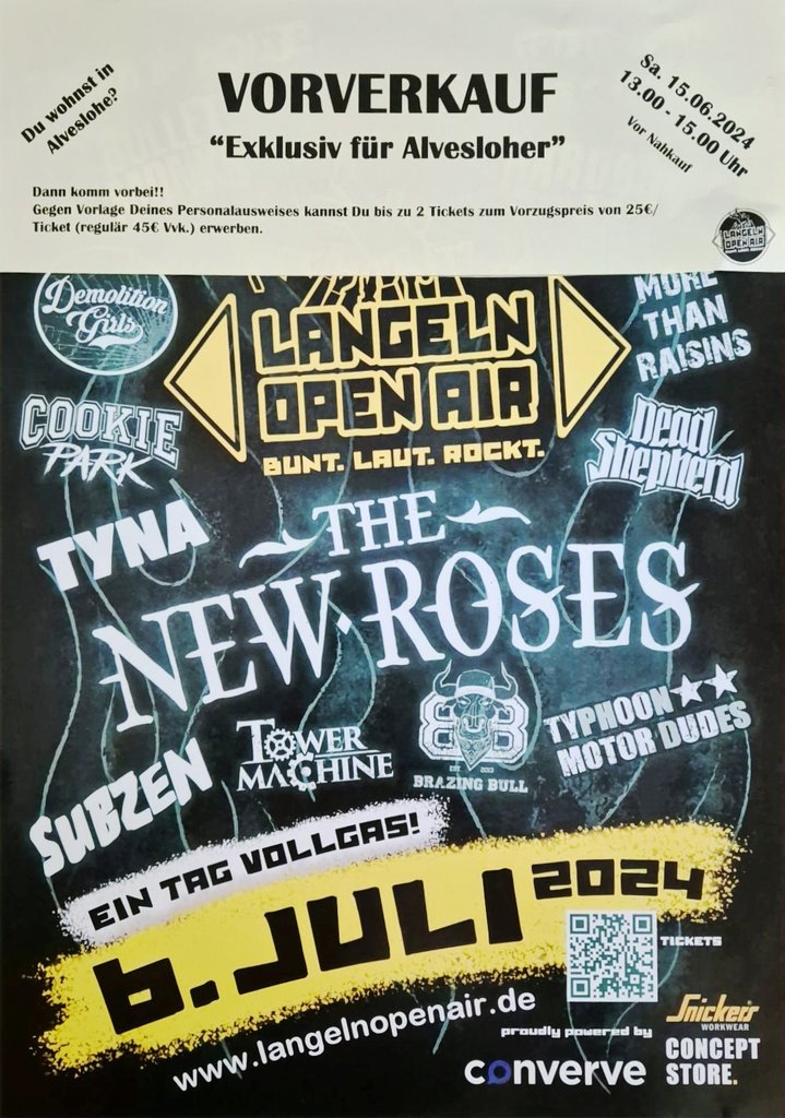 Sonderkondition für Alvesloeher Langeln Open Air Fans