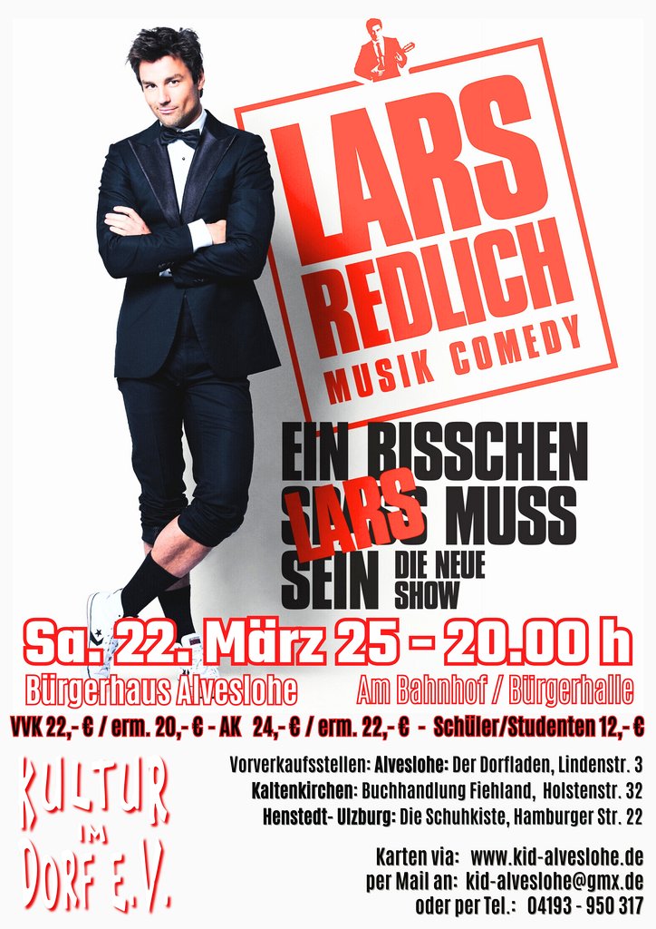 Ein bisschen LARS muss sein - Musik Comedy Show von und mit Lars Redlich
