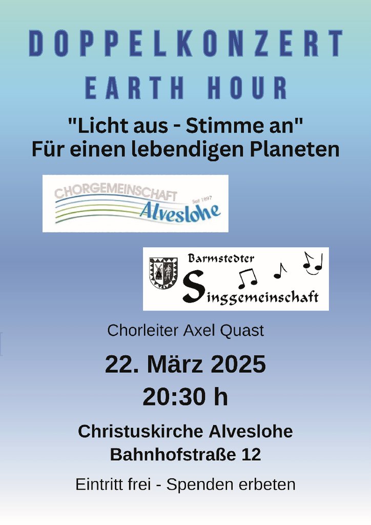Earth hour - Licht aus - Stimme an